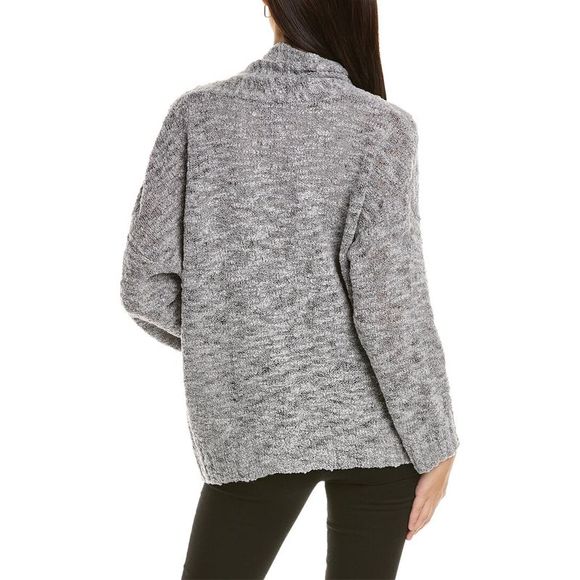 EILEEN FISHER Shawl Collar Wool-Blend Cardigan - Picture 2 of 3